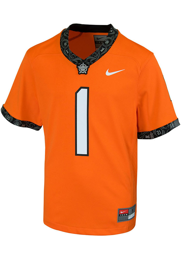 Nike Oklahoma State Cowboys Boys Orange Sideline Replica 21 Football Jersey