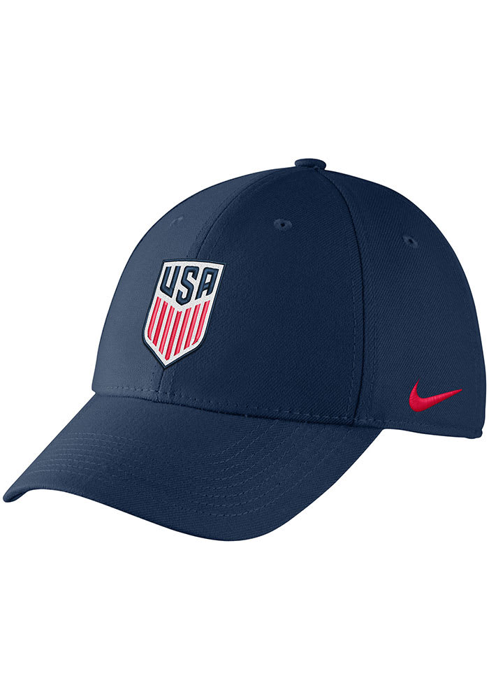 Nike Team USA Mens Navy Blue Crest Swooshflex Flex Hat
