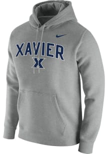 Nike Xavier Musketeers Mens Grey Club Fleece Long Sleeve Hoodie