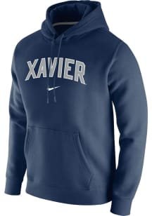 Nike Xavier Musketeers Mens Navy Blue Club Fleece Long Sleeve Hoodie