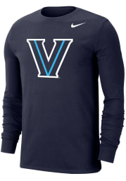 Nike Villanova Wildcats Navy Blue Dri-FIT Big Logo Long Sleeve T Shirt