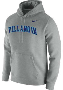 Nike Villanova Wildcats Mens Grey Club Fleece Long Sleeve Hoodie