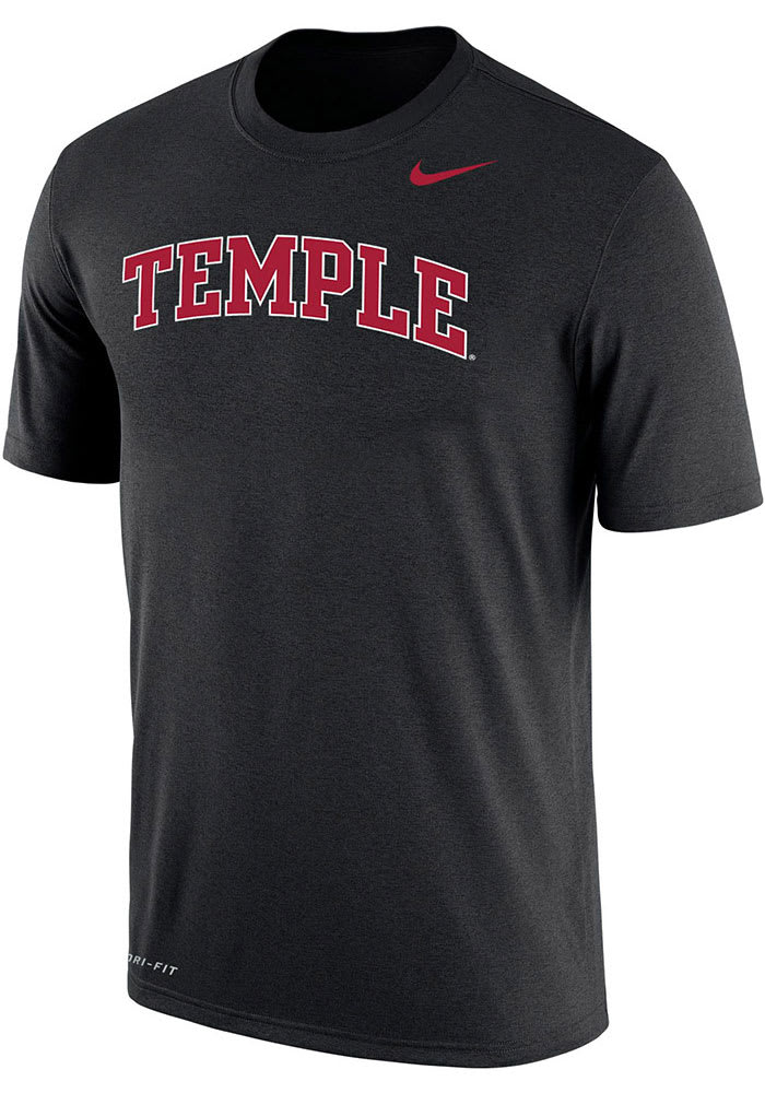 Nike Temple Owls Black Dri-FIT Arch Name Short Sleeve T Shirt