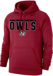 Nike Temple Owls Mens Crimson Club Fleece Long Sleeve Hoodie