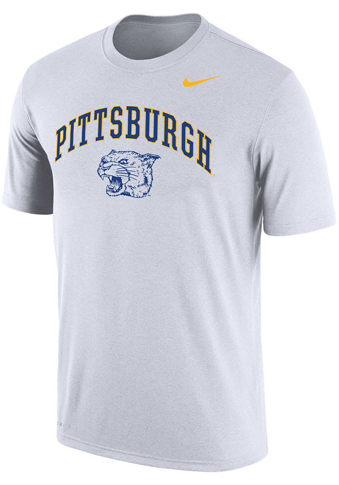 Nike Pitt Panthers White Dri-FIT Vintage Arch Mascot Short Sleeve T Shirt