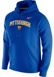 Nike Pitt Panthers Mens Blue Club Fleece Long Sleeve Hoodie