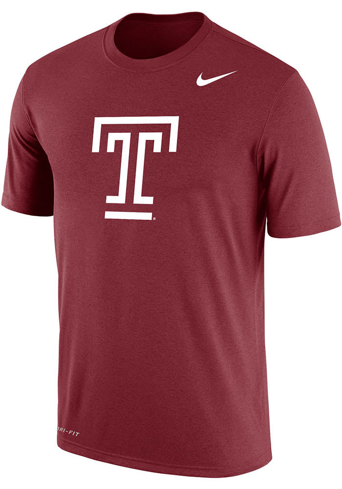 Nike Temple Owls Crimson Dri-FIT Short Sleeve T Shirt