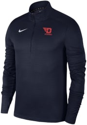 Nike Dayton Flyers Mens Navy Blue Pacer Long Sleeve 1/4 Zip Pullover