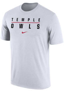 Nike Temple Owls White Dri-FIT Short Sleeve T Shirt