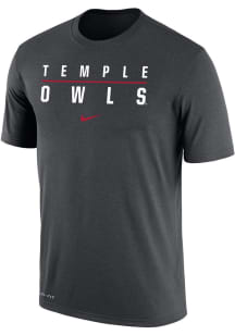 Nike Temple Owls Charcoal Dri-FIT Short Sleeve T Shirt