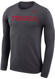 Nike Temple Owls Grey Dri-FIT Legend Long Sleeve T-Shirt