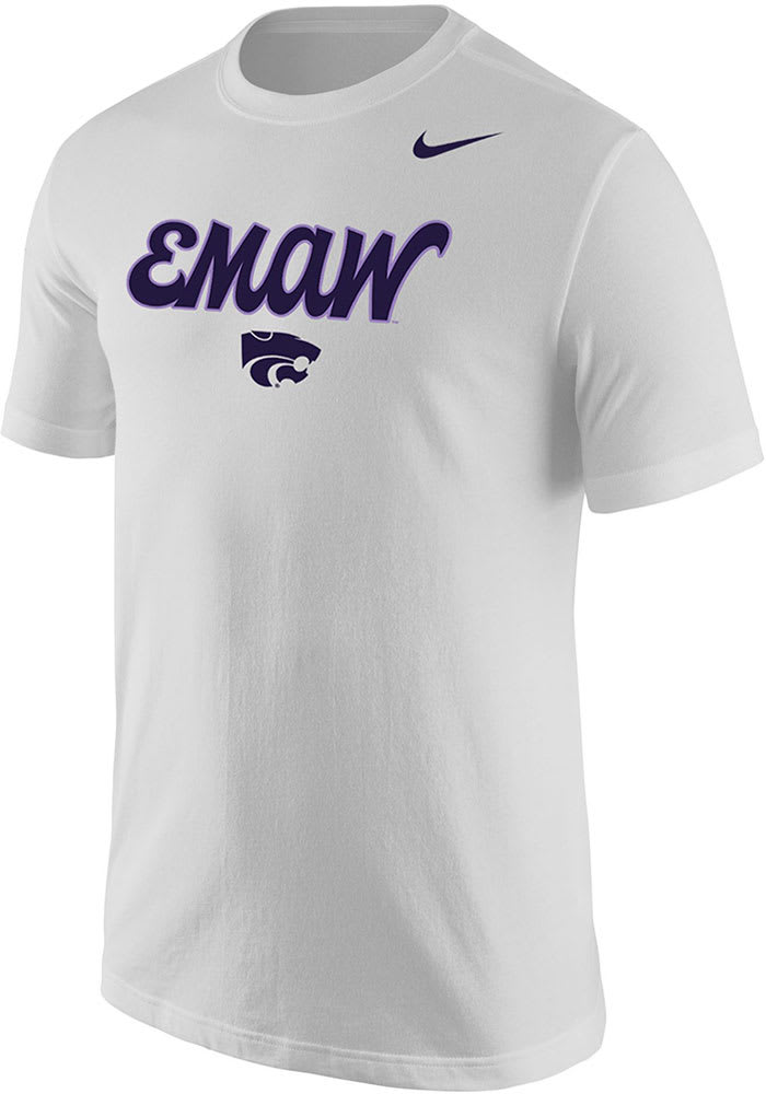 Nike K-State Wildcats White Emaw Short Sleeve T Shirt