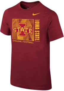Nike Iowa State Cyclones Youth Cardinal Sideline Short Sleeve T-Shirt
