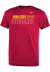 Nike Iowa State Cyclones Youth Cardinal Legend Sideline Short Sleeve T-Shirt