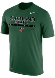 Nike Cleveland State Vikings Green Dri-FIT Flat Name Mascot Short Sleeve T Shirt