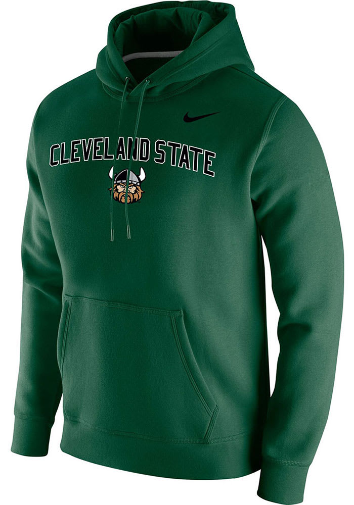 Nike Cleveland State Vikings Mens Green Club Fleece Long Sleeve Hoodie