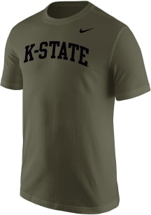 Nike K-State Wildcats Olive Arch Name Short Sleeve T Shirt