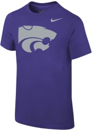 Nike K-State Wildcats Youth Purple Legend Sideline Short Sleeve T-Shirt