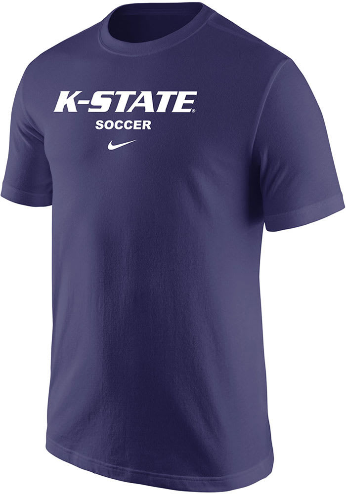 Nike K-State Wildcats Purple Soccer Core Short Sleeve T Shirt