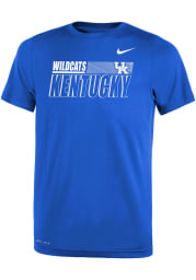 Nike Kentucky Wildcats Youth Blue Legend Flat Name Short Sleeve T-Shirt