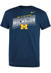 Nike Michigan Wolverines Youth Navy Blue Boxed Short Sleeve T-Shirt