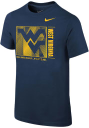 Nike West Virginia Mountaineers Youth Navy Blue Legend Sideline Short Sleeve T-Shirt