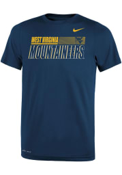 Nike West Virginia Mountaineers Youth Navy Blue Short Sleeve T-Shirt