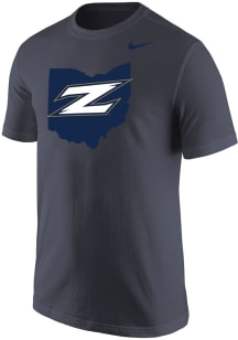 Nike Akron Zips Grey Core State Short Sleeve T Shirt