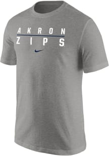 Nike Akron Zips Grey Core Name Short Sleeve T Shirt