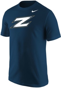 Nike Akron Zips Navy Blue Core Logo Short Sleeve T Shirt