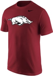 Nike Arkansas Razorbacks Cardinal Core Logo Short Sleeve T Shirt
