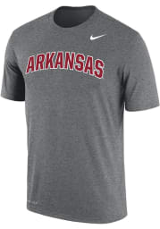 Nike Arkansas Razorbacks Grey Dri-FIT Arch Name Short Sleeve T Shirt