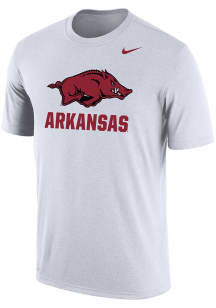 Nike Arkansas Razorbacks White Dri-FIT Name Drop Short Sleeve T Shirt