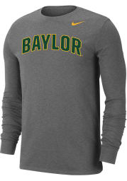 Nike Baylor Bears Grey Dri-FIT Arch Name Long Sleeve T Shirt