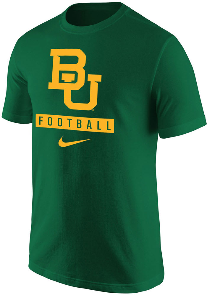 Nike Baylor Bears Green Core Football Short Sleeve T Shirt