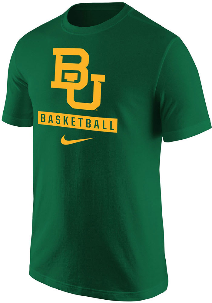 Nike Baylor Bears Green Core Basketball Short Sleeve T Shirt
