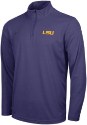 Nike LSU Tigers Mens Purple Intensity Logo Long Sleeve 1/4 Zip Pullover