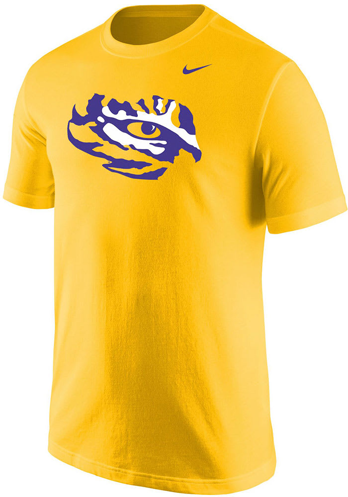Nike LSU Tigers Gold Core Logo Short Sleeve T Shirt