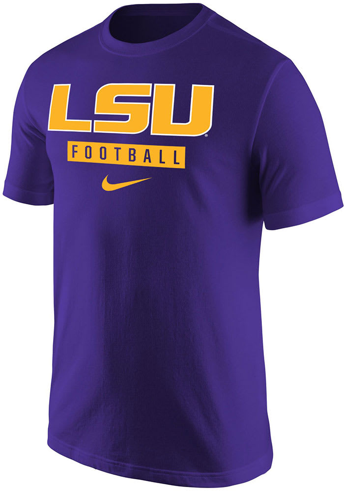 Nike LSU Tigers Purple Core Football Short Sleeve T Shirt