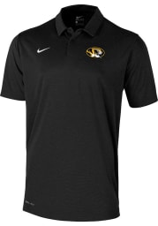 Nike Missouri Tigers Mens Black Heather Logo Short Sleeve Polo