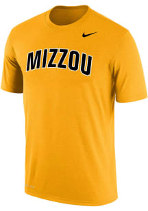 Nike Missouri Tigers Gold Dri-FIT Arch Name Short Sleeve T Shirt