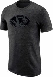Nike Missouri Tigers Black Marled Tonal Logo Short Sleeve T Shirt