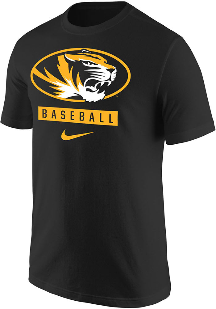 Nike Missouri Tigers Black Core Baseball Short Sleeve T Shirt