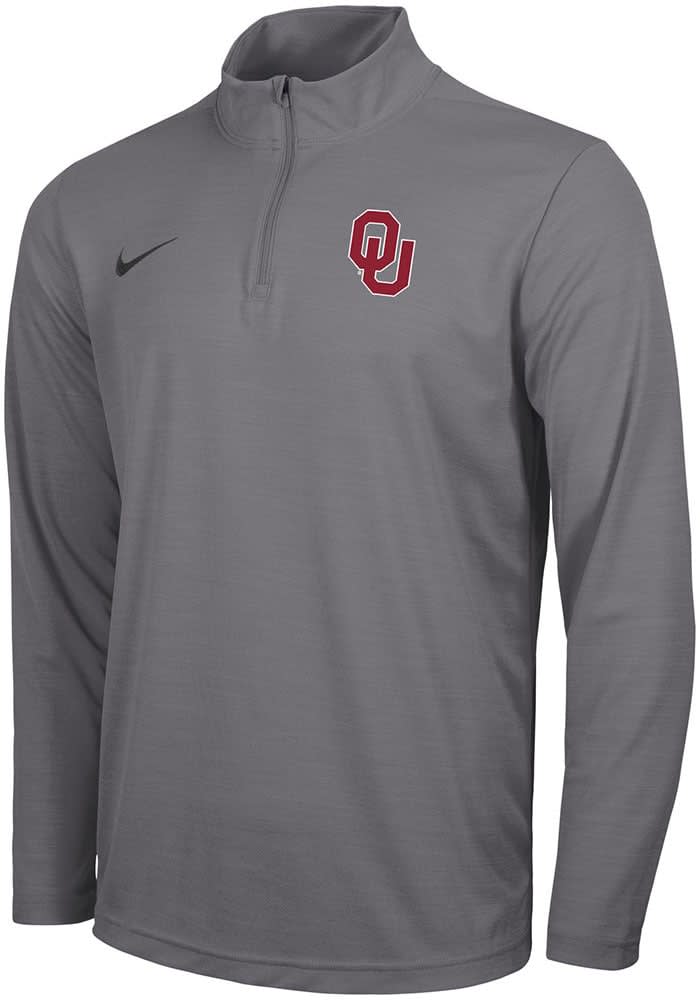 Nike Oklahoma Sooners Mens GREY Intensity Logo Pullover