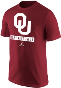 Nike Oklahoma Sooners Crimson Core Basketball Short Sleeve T Shirt
