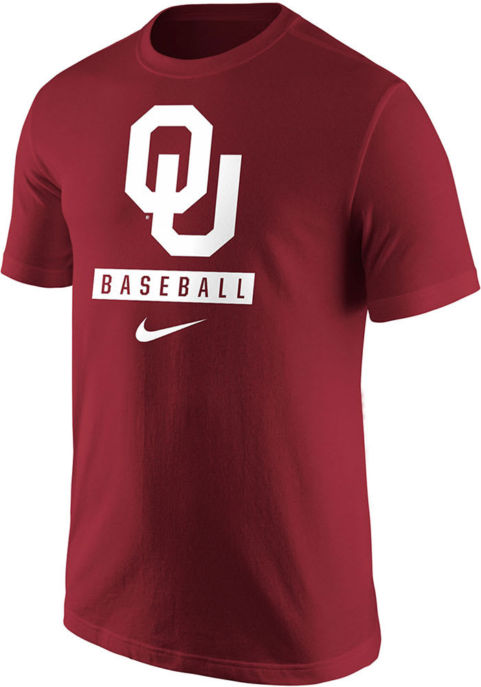 Nike Oklahoma Sooners Crimson Core Baseball Short Sleeve T Shirt