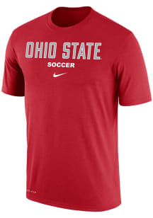 Nike Ohio State Buckeyes Red Dri-FIT Soccer Short Sleeve T Shirt