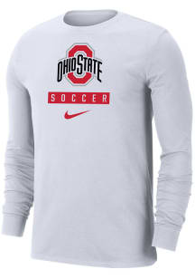 Nike Ohio State Buckeyes White Dri-FIT Soccer Long Sleeve T Shirt