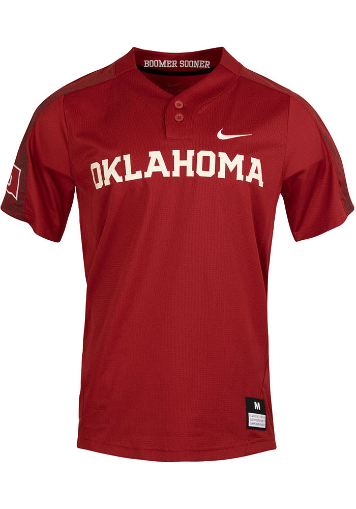 Nike Oklahoma Sooners Mens Crimson Unisex Replica Softball Jersey