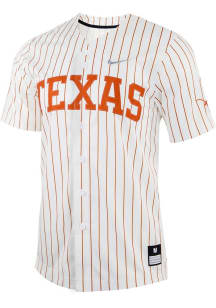 Nike Texas Longhorns Mens White Pinstripe Replica Design Jersey